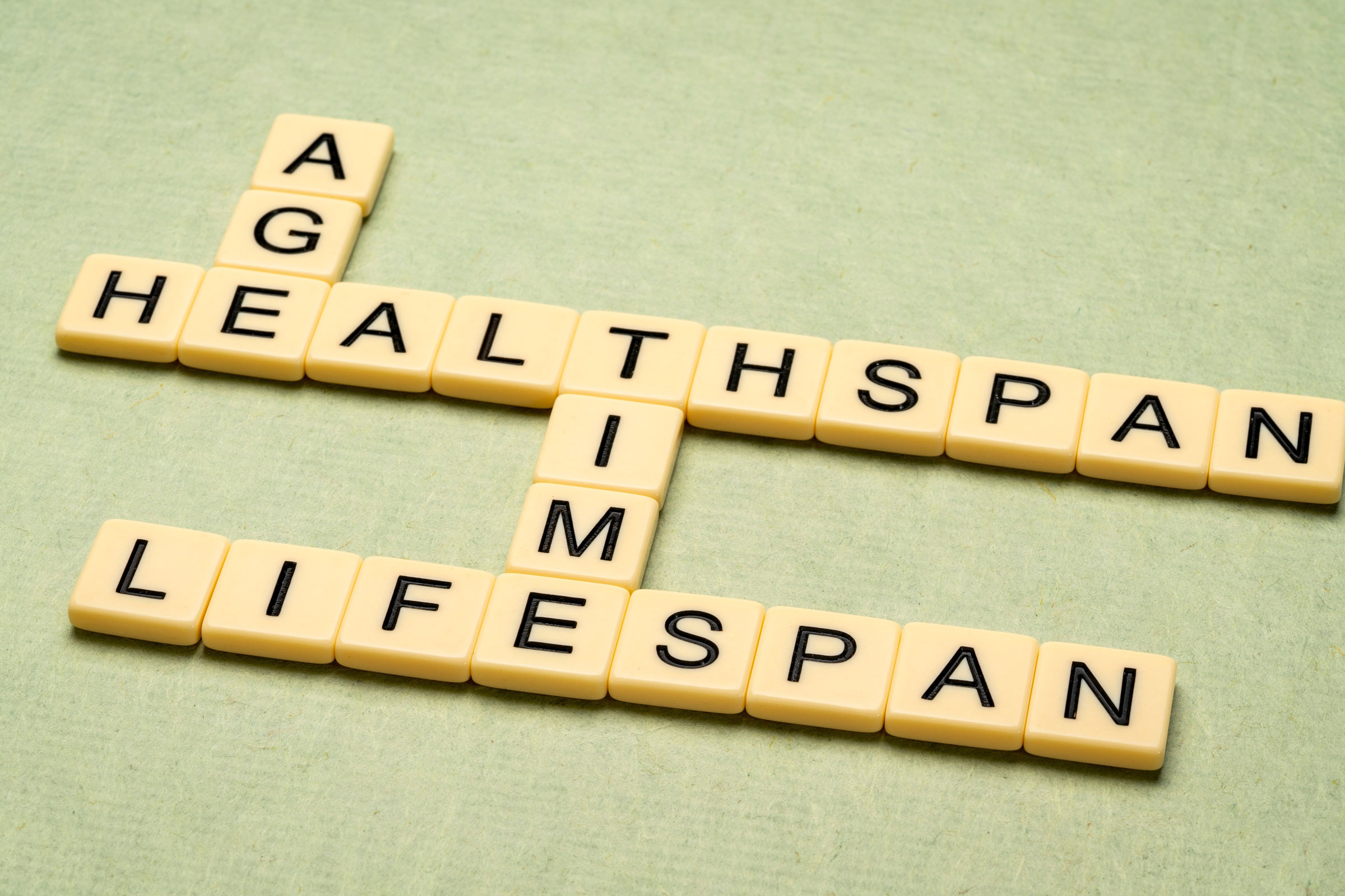 Editorial image representing increased healthy lifespan and longevity medicine